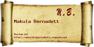 Makula Bernadett névjegykártya