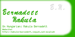 bernadett makula business card